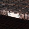 Iron Frame Double Door Can Be Stored Brown Gradient Rattan Locker