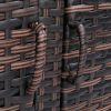 Iron Frame Double Door Can Be Stored Brown Gradient Rattan Locker
