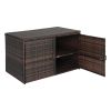 Iron Frame Double Door Can Be Stored Brown Gradient Rattan Locker