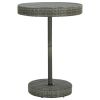 5 Piece Patio Bar Set with Cushions Poly Rattan Gray